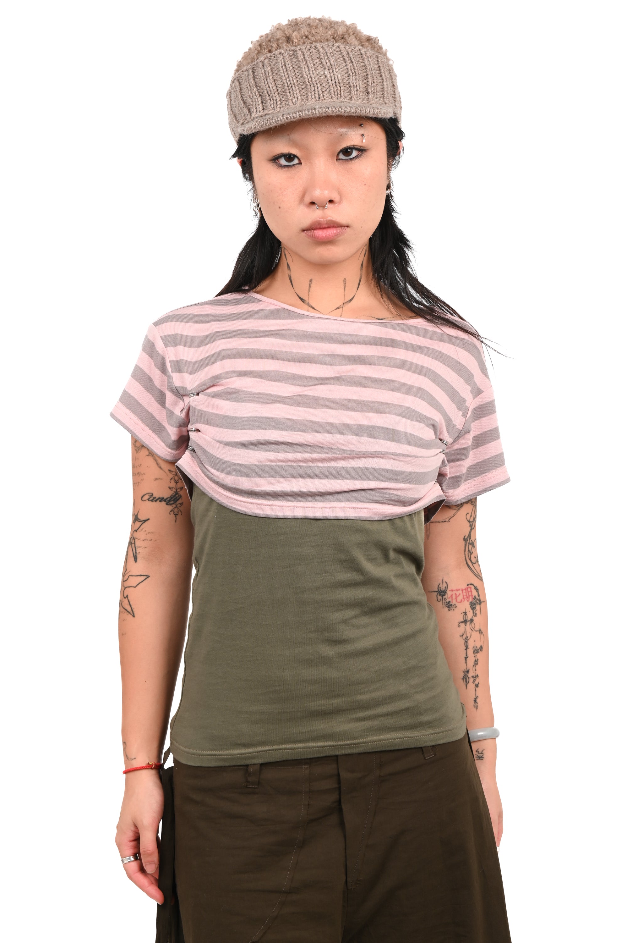 V4K - T-Shirt, Almost - Pink/Grey/Green