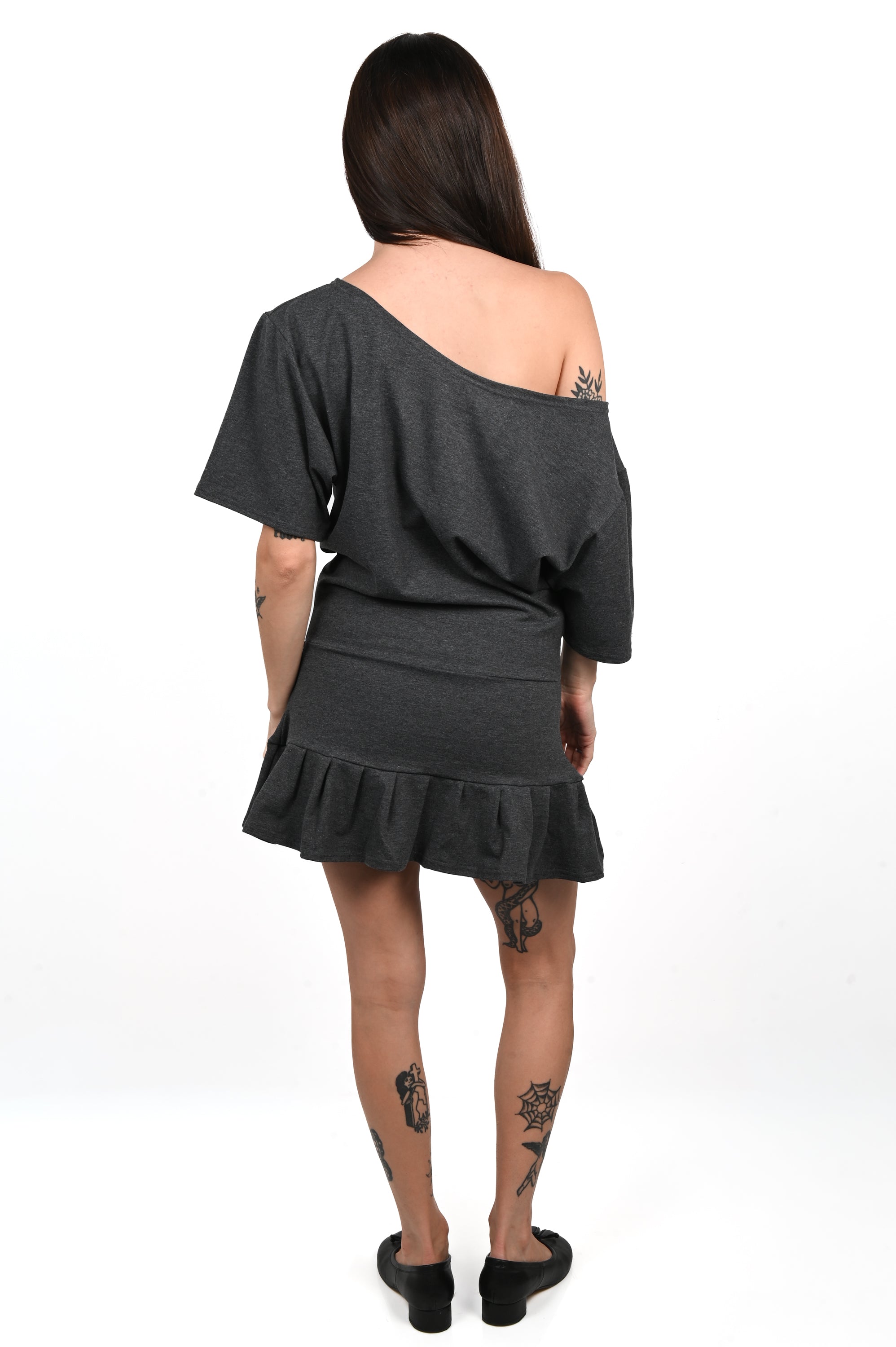 YUR4H - T-Shirt Dress - Charcoal