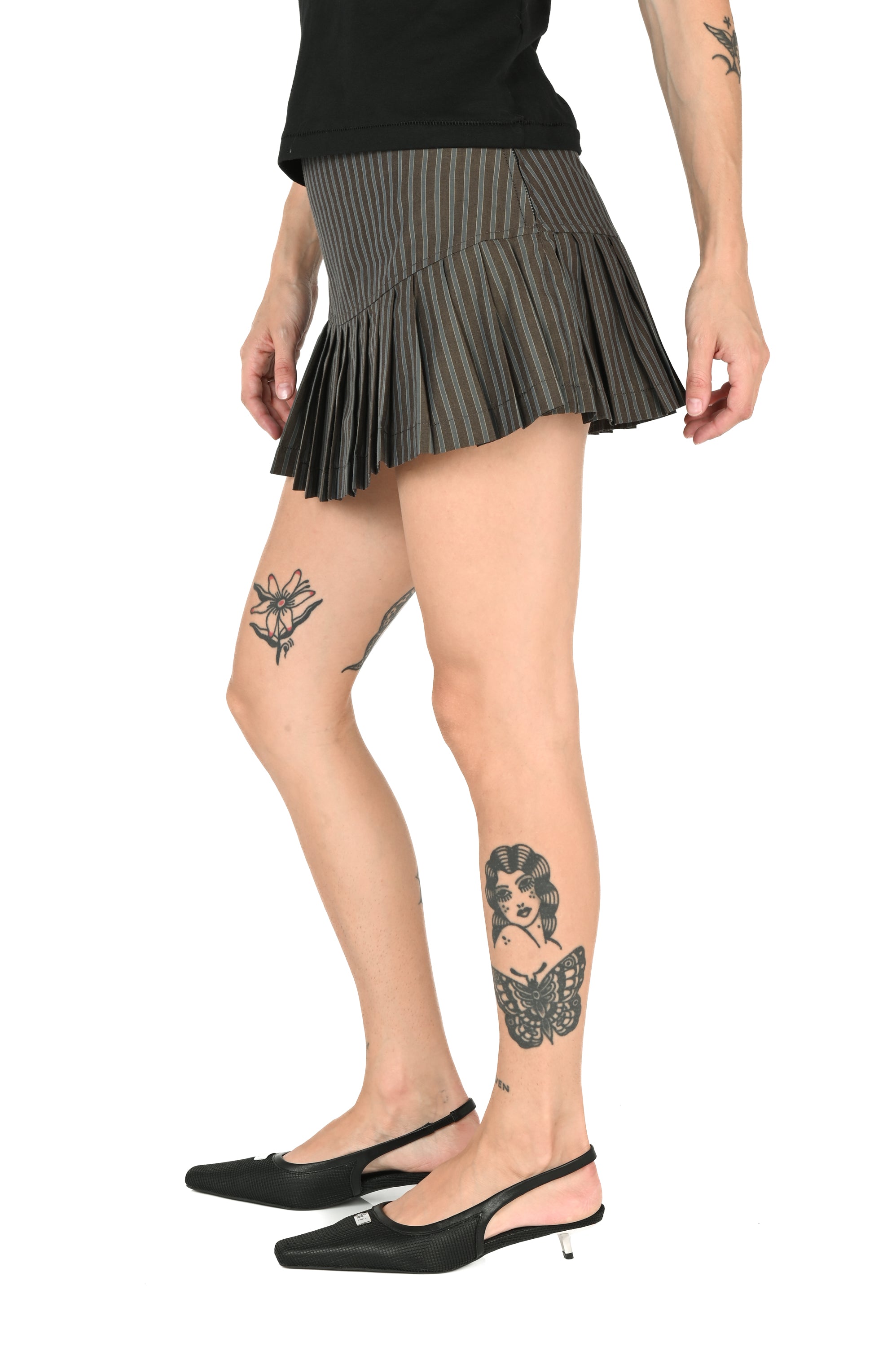 LOVETHANKS - Signal Skirt - Brown/Blue