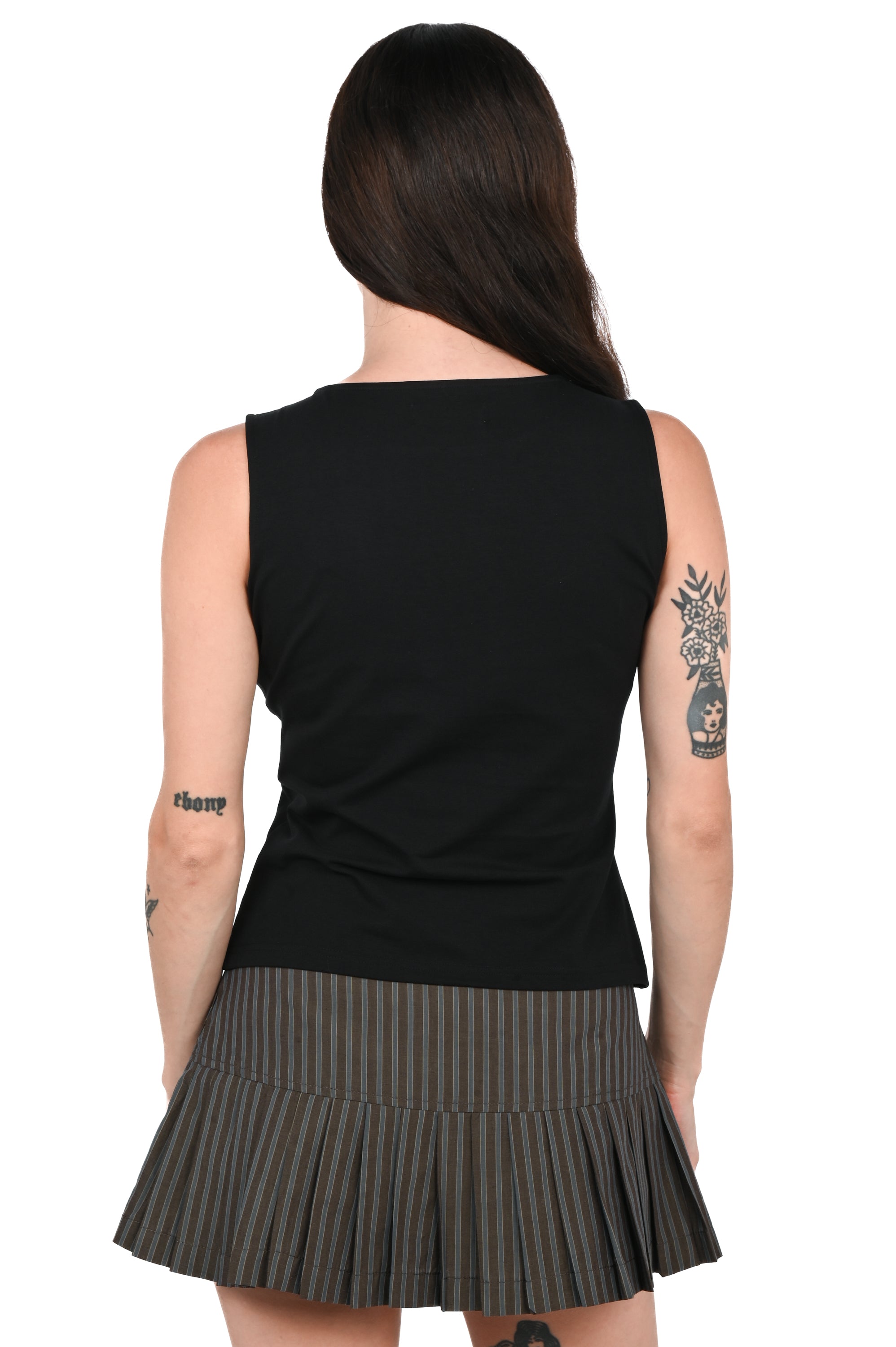 LOVETHANKS - Ribbon Tank - Black
