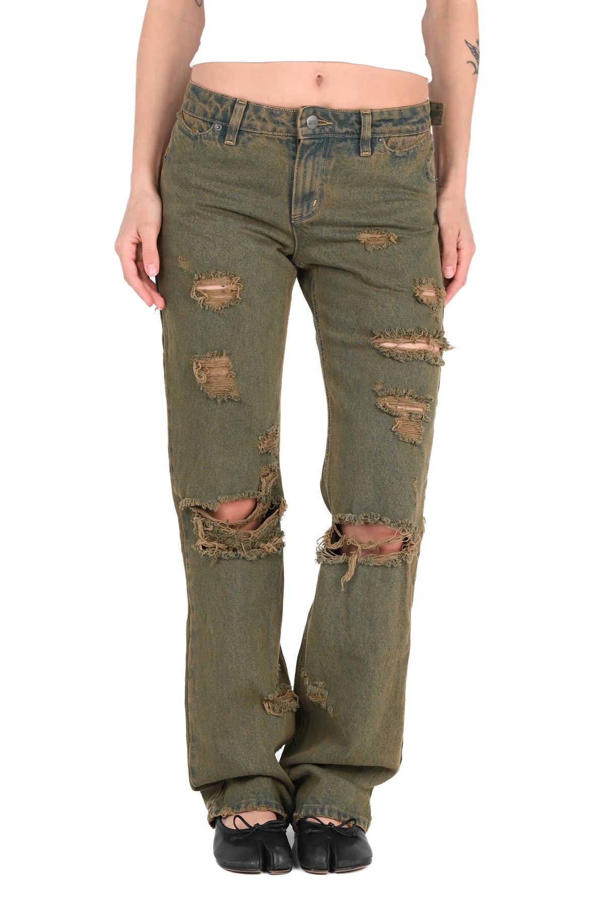 KAHE - Back Buckle Trash Jean - Vile
