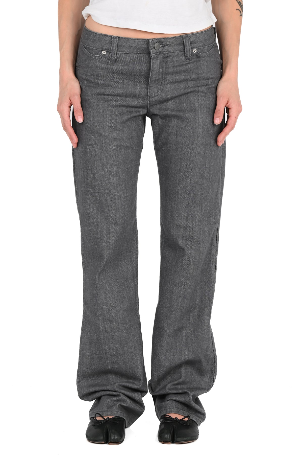 KAHE - Back Buckle Boot Cut - Concrete