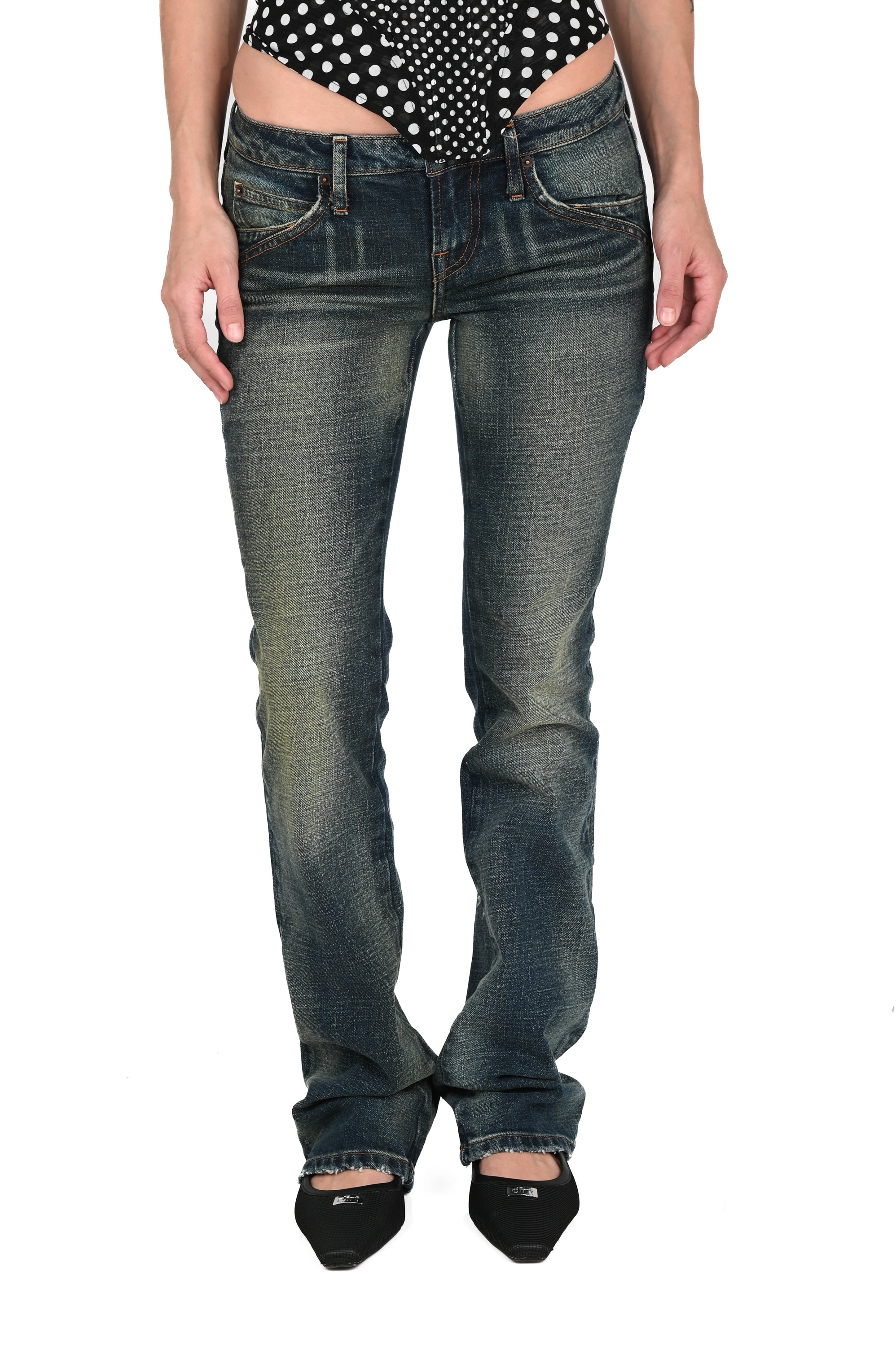 Miaou - Low Rise Flare - Cold Wash