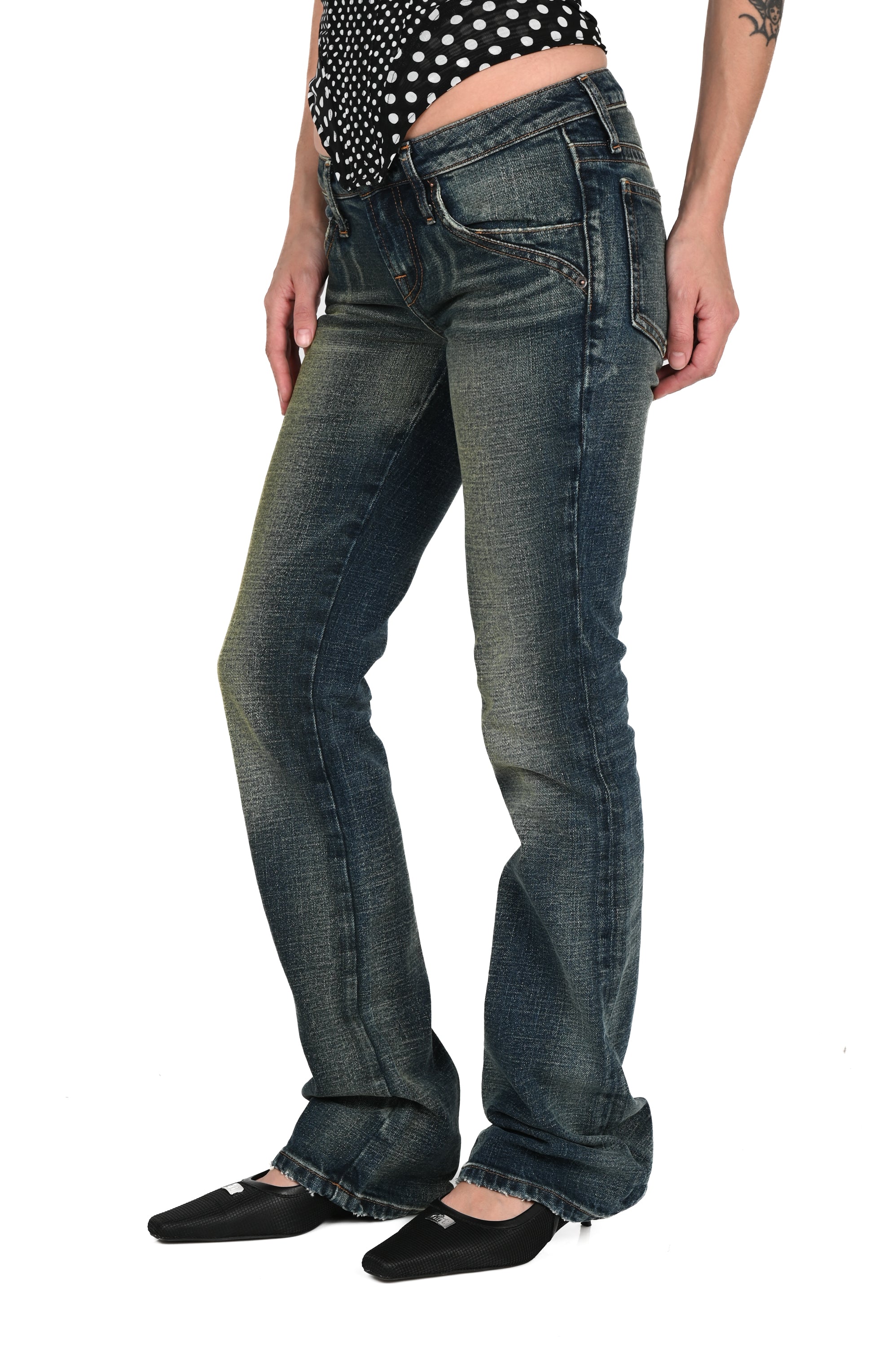 Miaou - Low Rise Flare - Cold Wash