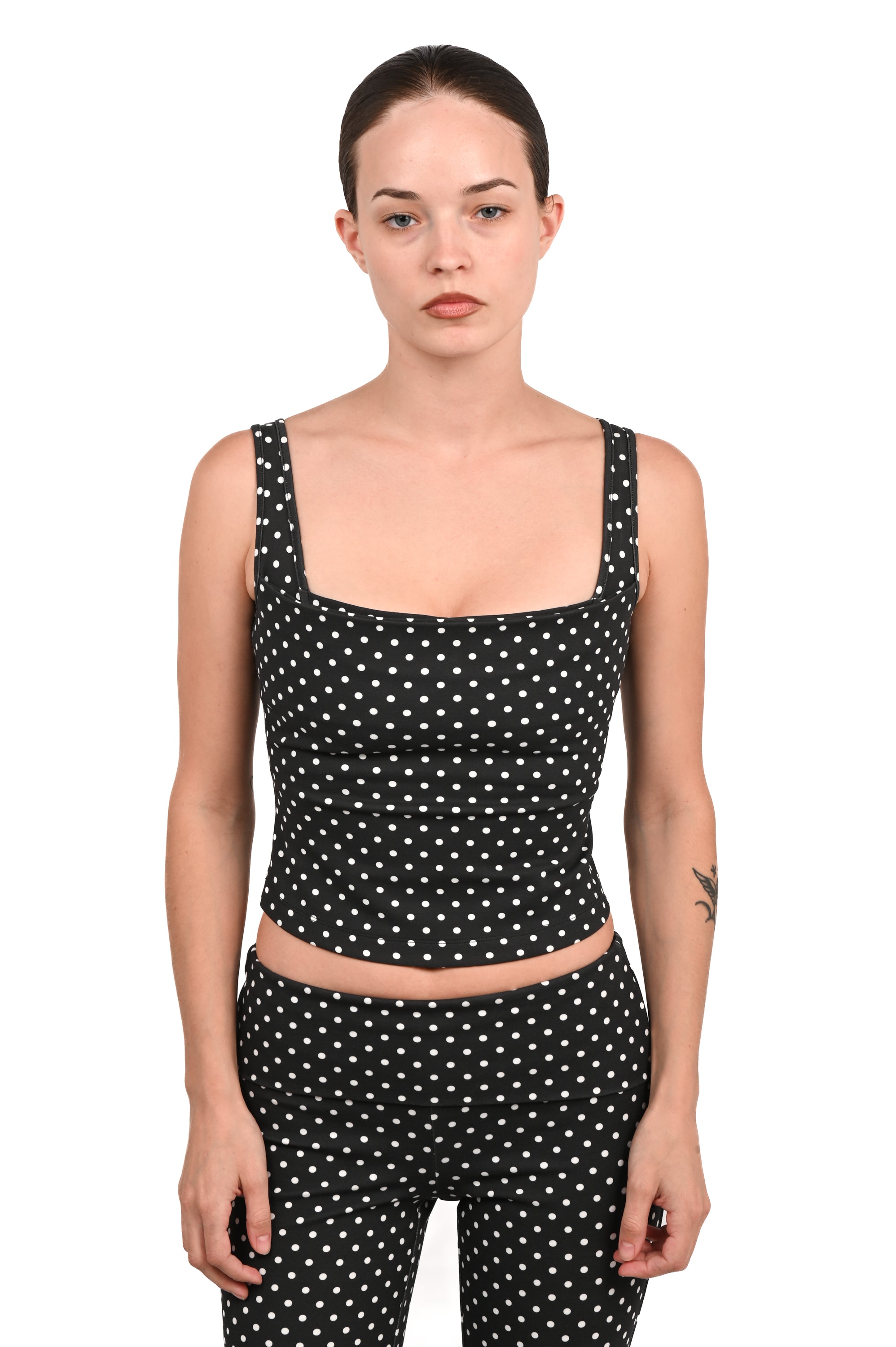 Miaou - Luna Top - Black Small Dot