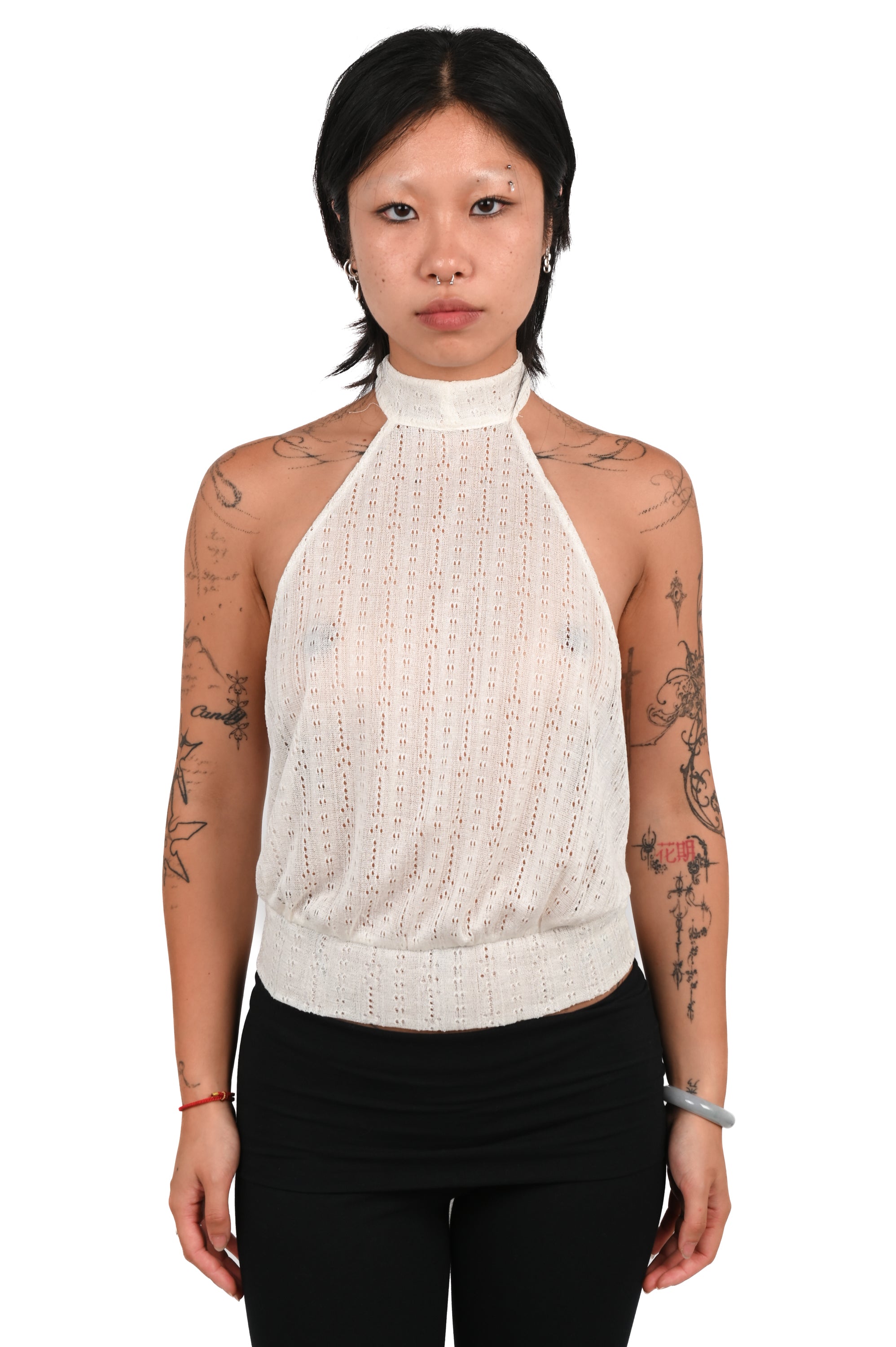 Sabi The Label - Eyelet Halter - White