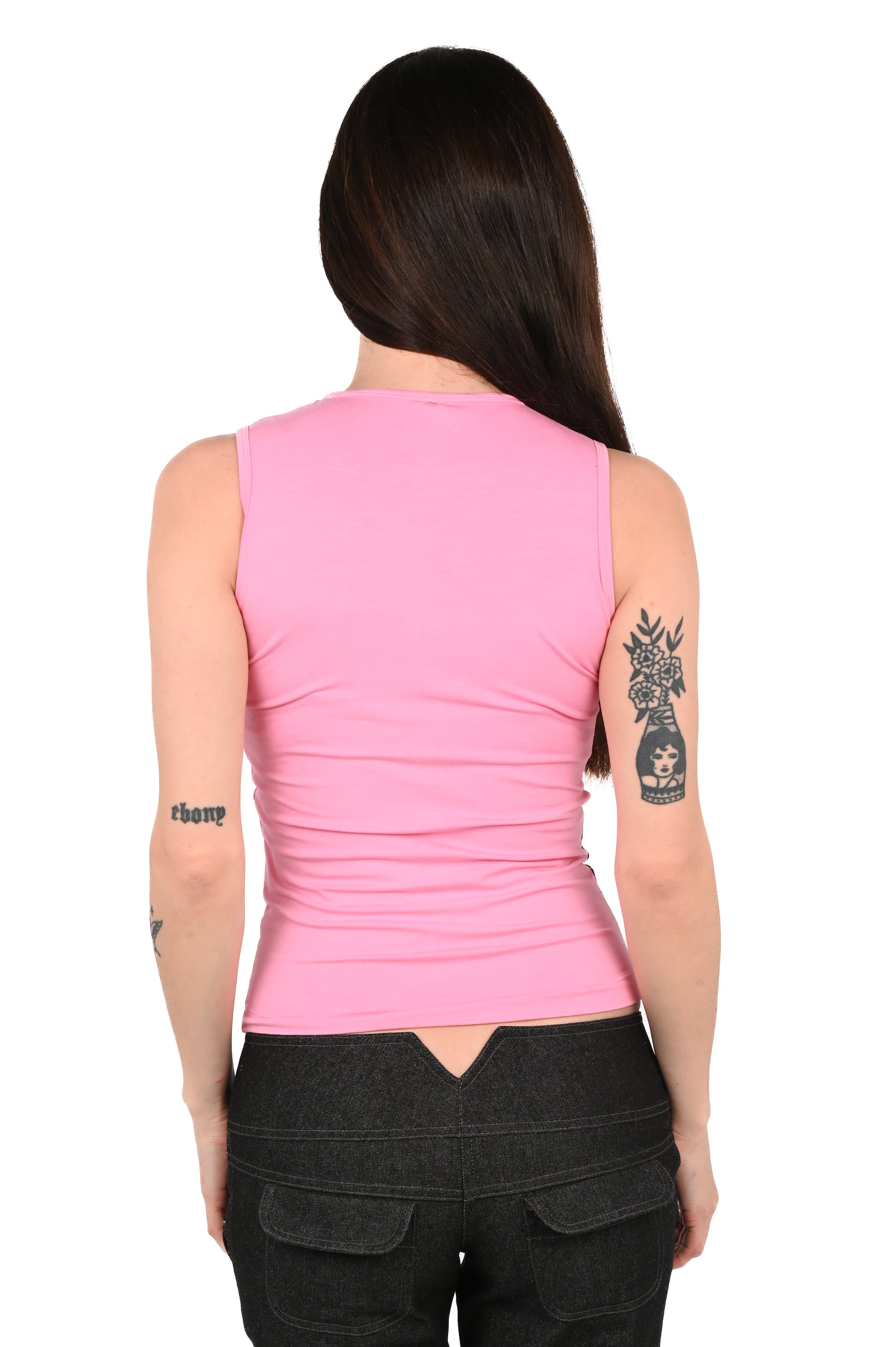 YUR4H - Houndstooth Tank - Pink