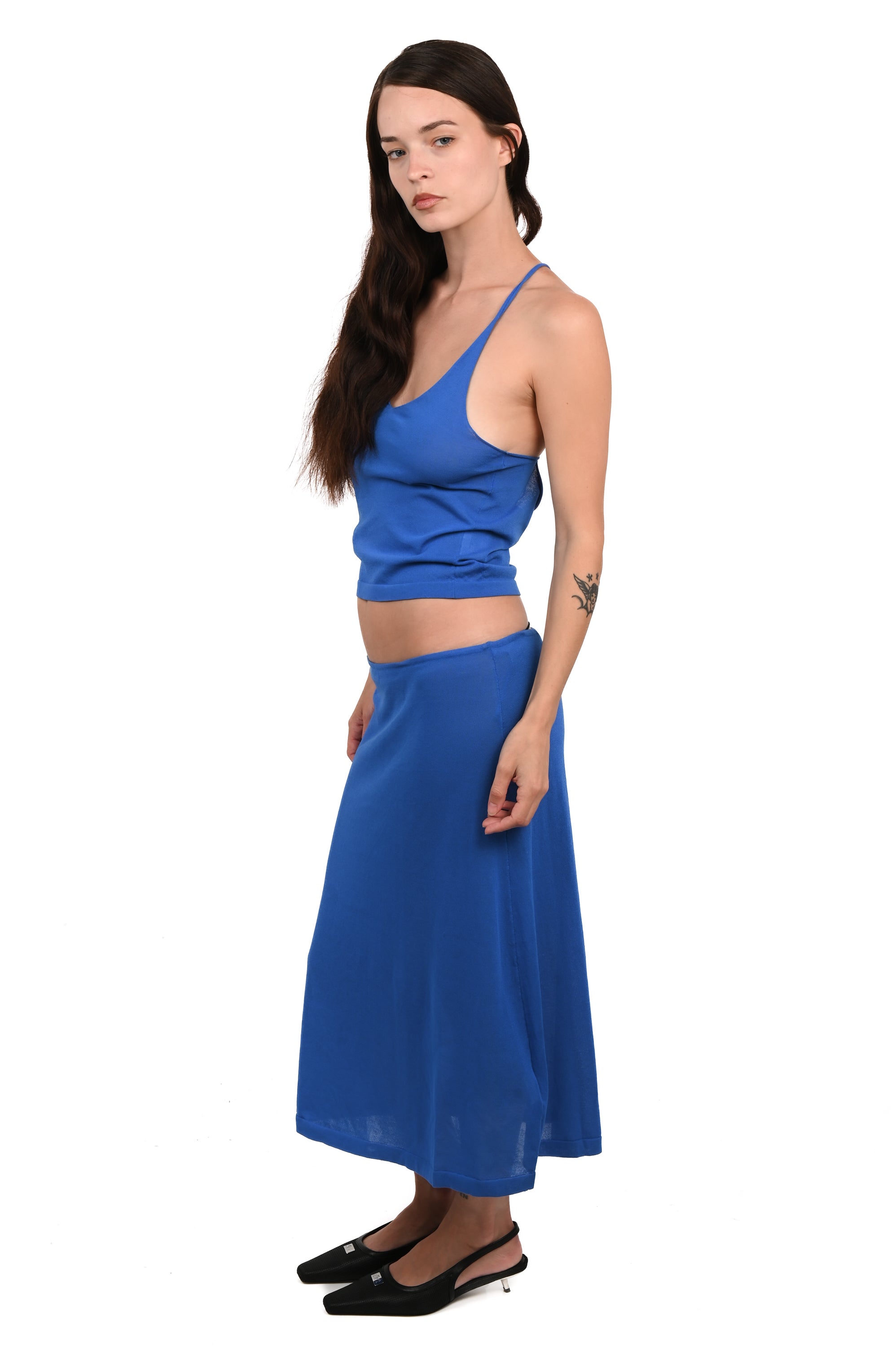 ZIAH - Sheer Knit Cami - Electric Blue