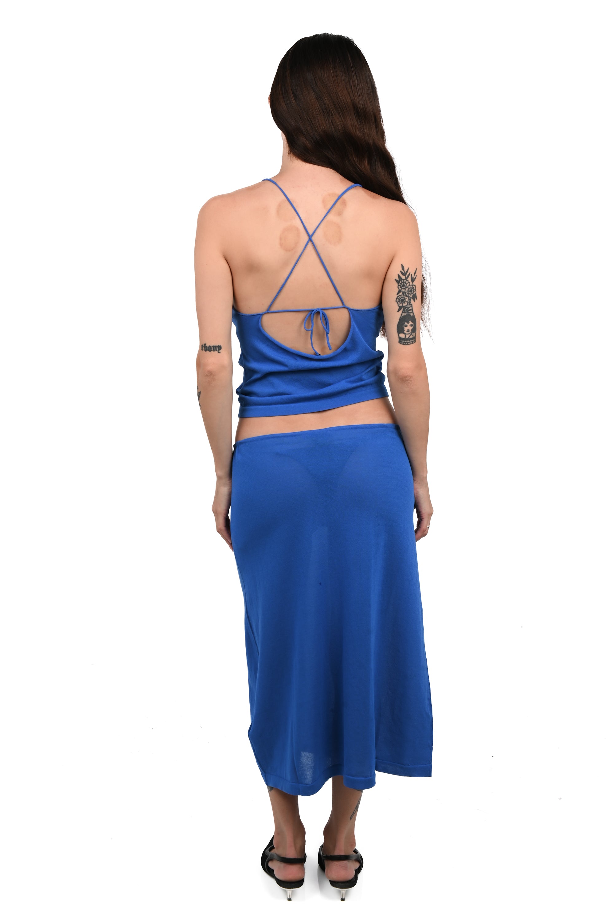 ZIAH - Sheer Knit Cami - Electric Blue